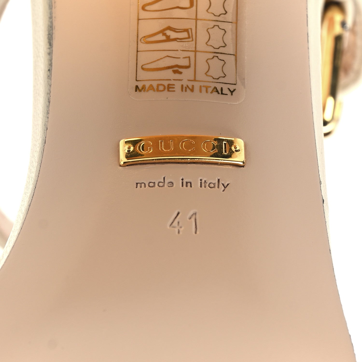 Gucci Nappa Horsebit Cross Strap 95mm Sandals 41 Mystic White 8 of 9