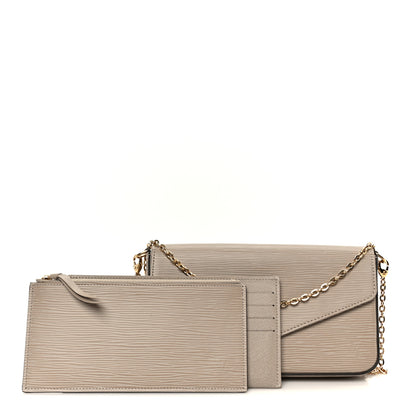 Louis Vuitton Epi Felicie Pochette Chain Wallet Galet 3 of 14