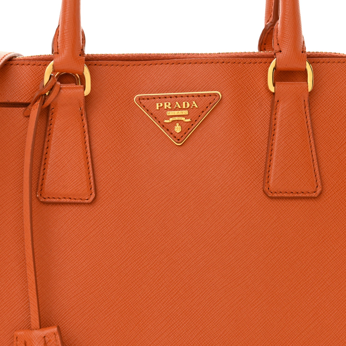Saffiano Lux Medium Promenade Tote Papaya