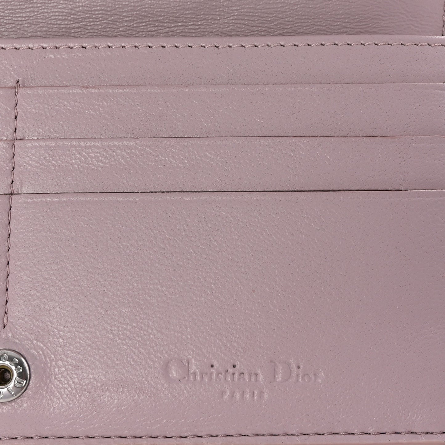 Lambskin Cannage Lady Dior Wallet Organizer Black Pink