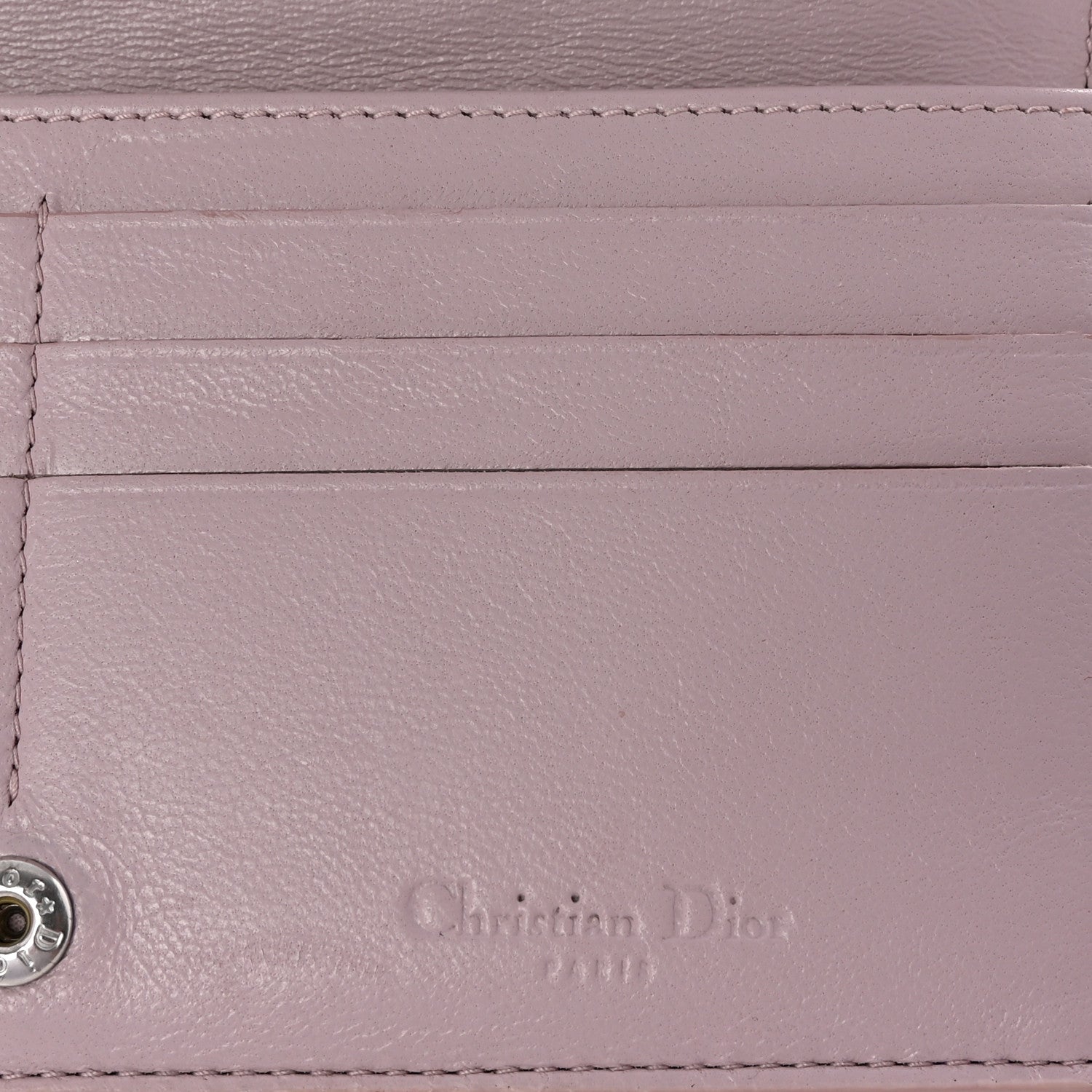 Christian Dior Lambskin Cannage Lady Dior Wallet Organizer Black Pink 6 of 7