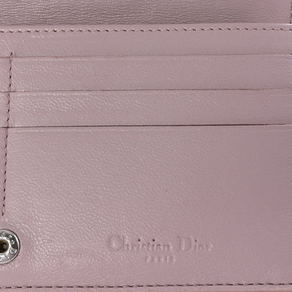 Christian Dior Lambskin Cannage Lady Dior Wallet Organizer Black Pink 6 of 7