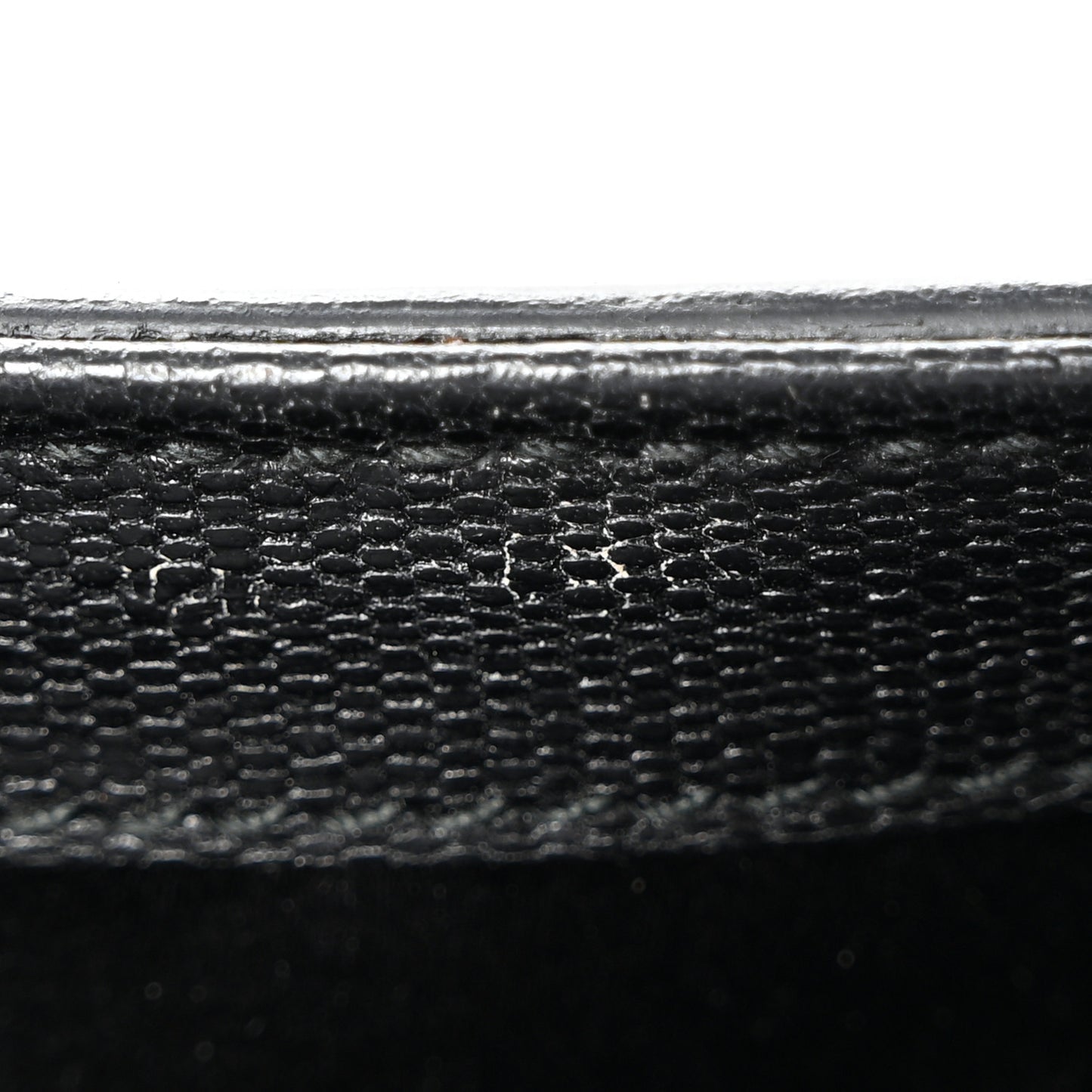 Textured Calfskin Classic Y Ligne Clutch Black