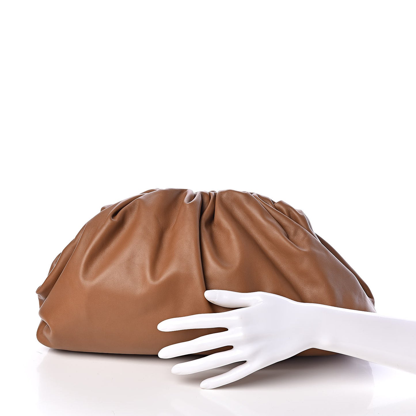 Smooth Butter Calf The Pouch Oversized Clutch Cammello