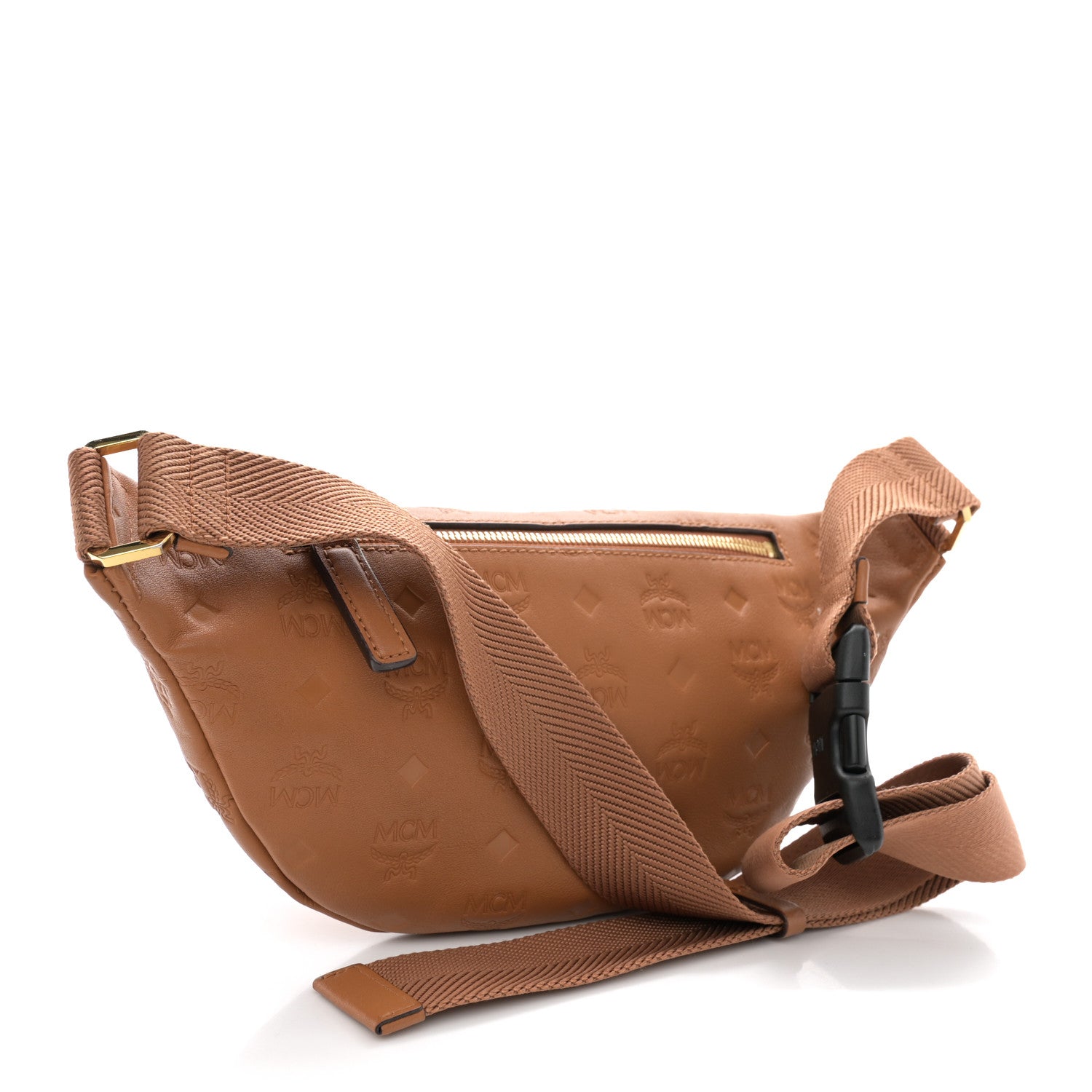 MCM Calfskin Ottomar Monogram Fursten Belt Bag Cognac 3 of 11