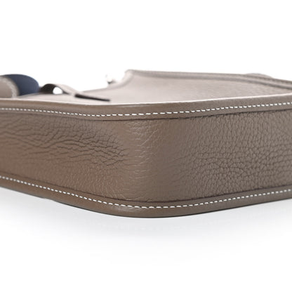 Hermes Taurillon Clemence Amazone Evelyne TPM Etoupe Bleu Indigo 9 of 11