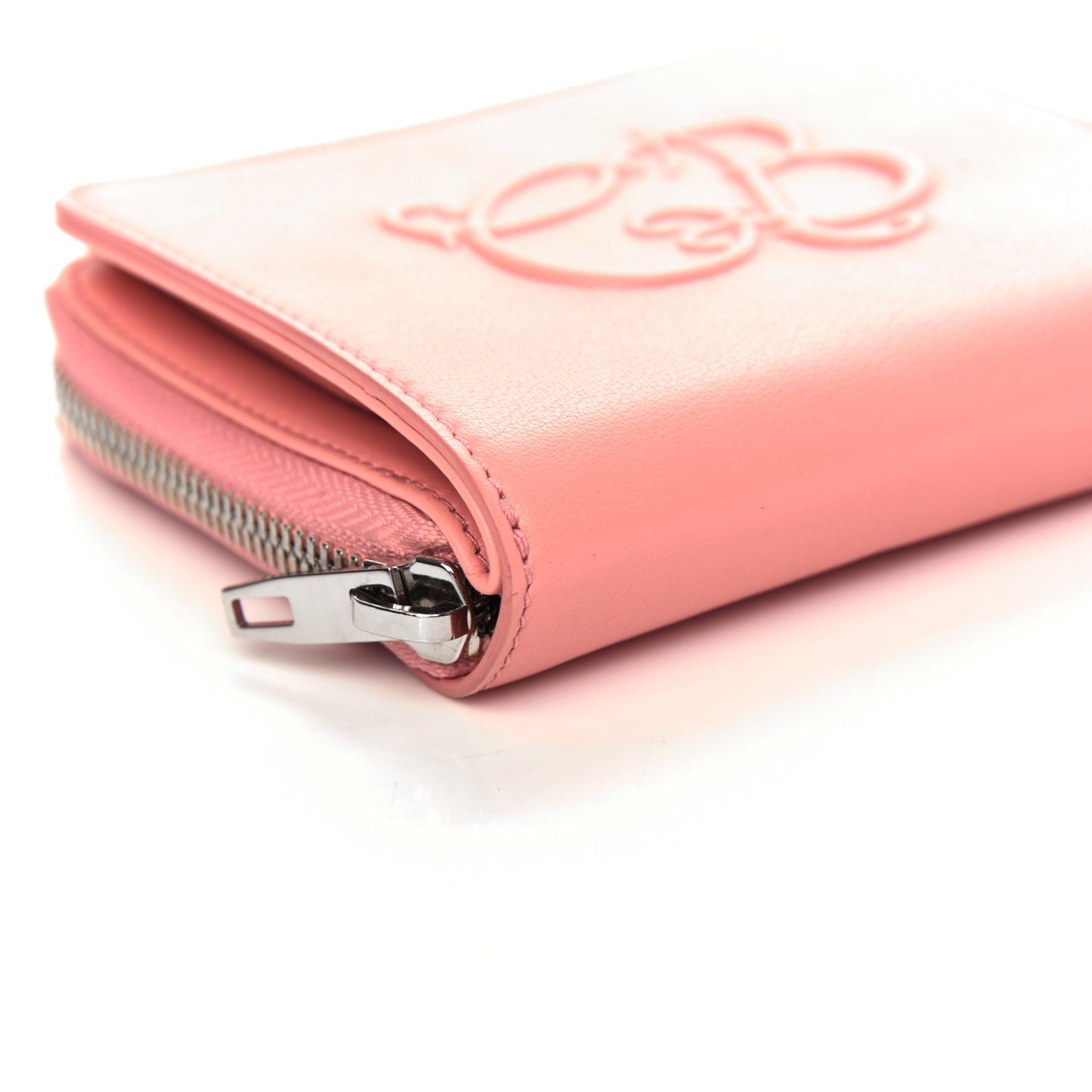Goatskin Everyday Multi Zip Wallet Rose