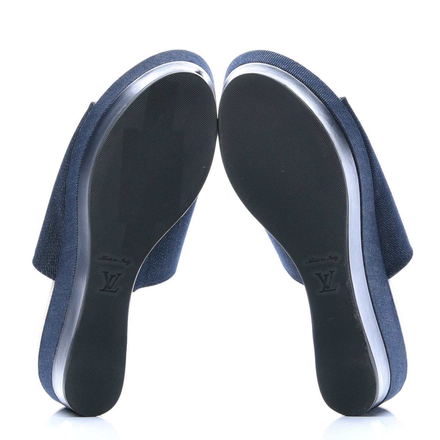 Canvas Wedge Mules 40
