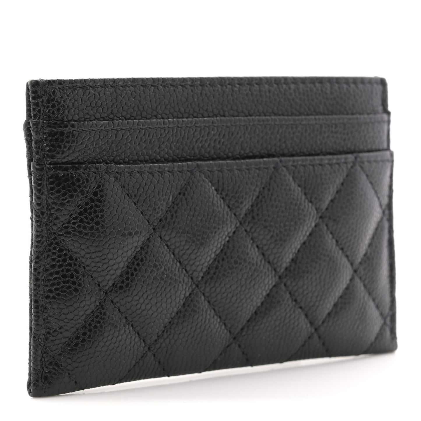 Caviar Quilted Boy Card Holder Black
