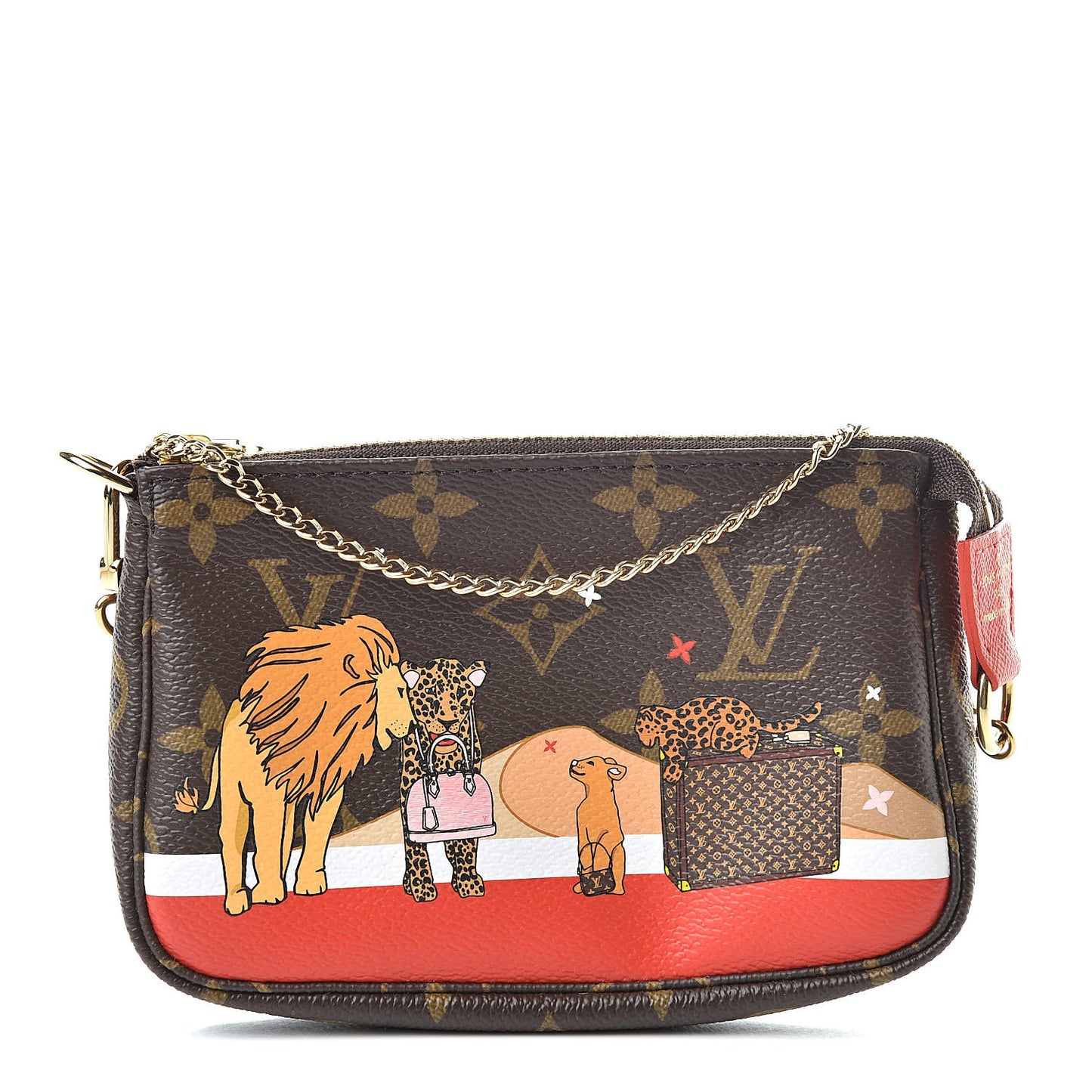 Monogram 2018 Christmas Animation Mini Cats Pochette Accessories