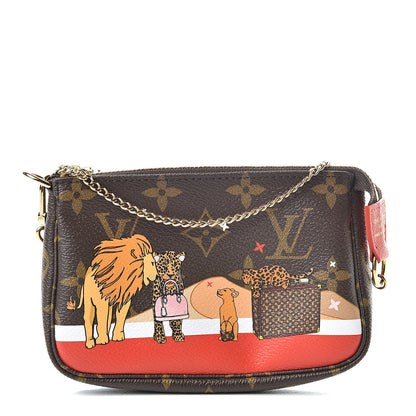 Louis Vuitton Monogram 2018 Christmas Animation Mini Cats Pochette Accessories 1 of 8