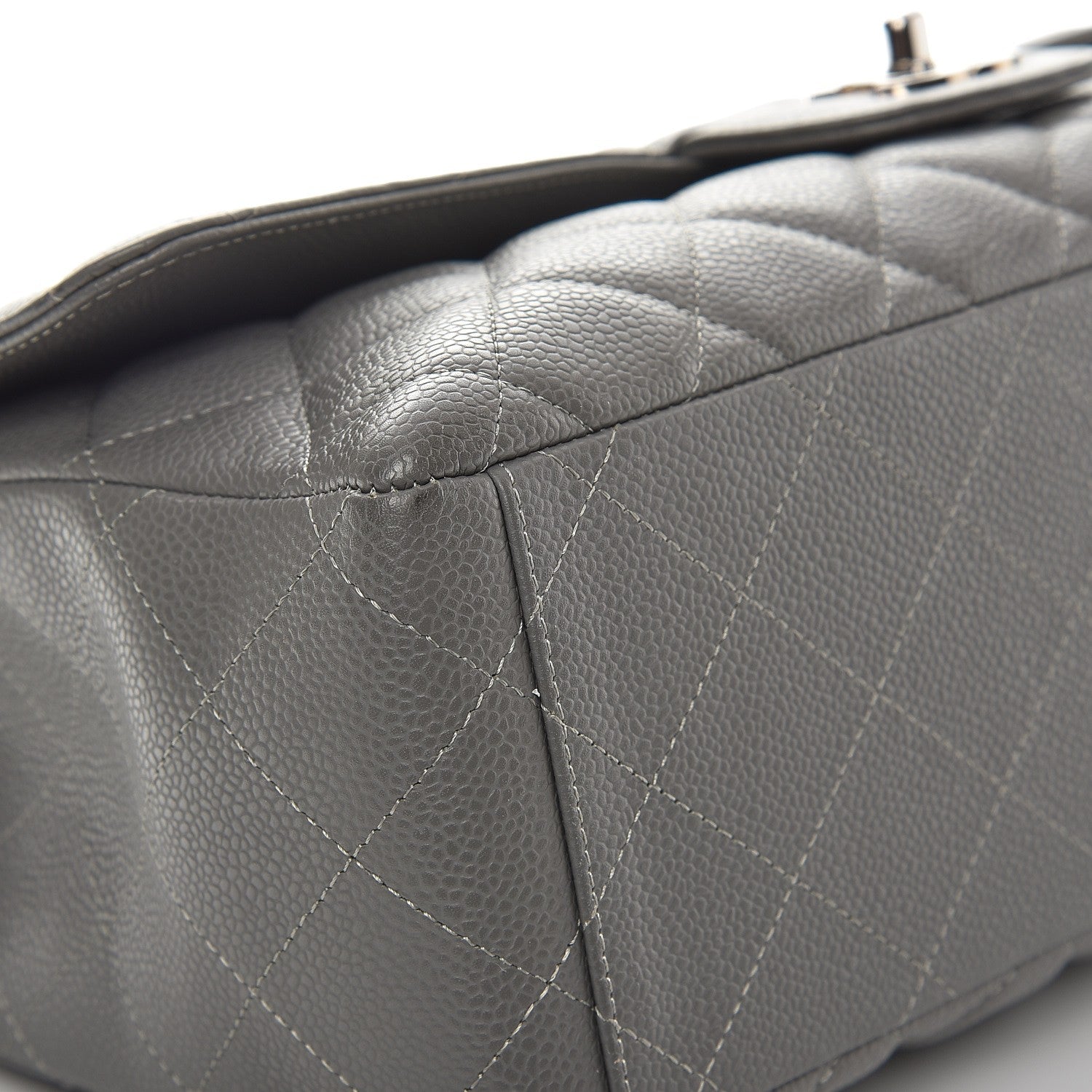 Chanel Caviar Quilted Maxi Single Flap Grey 11 of 14