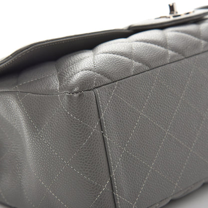 Chanel Caviar Quilted Maxi Single Flap Grey 11 of 14