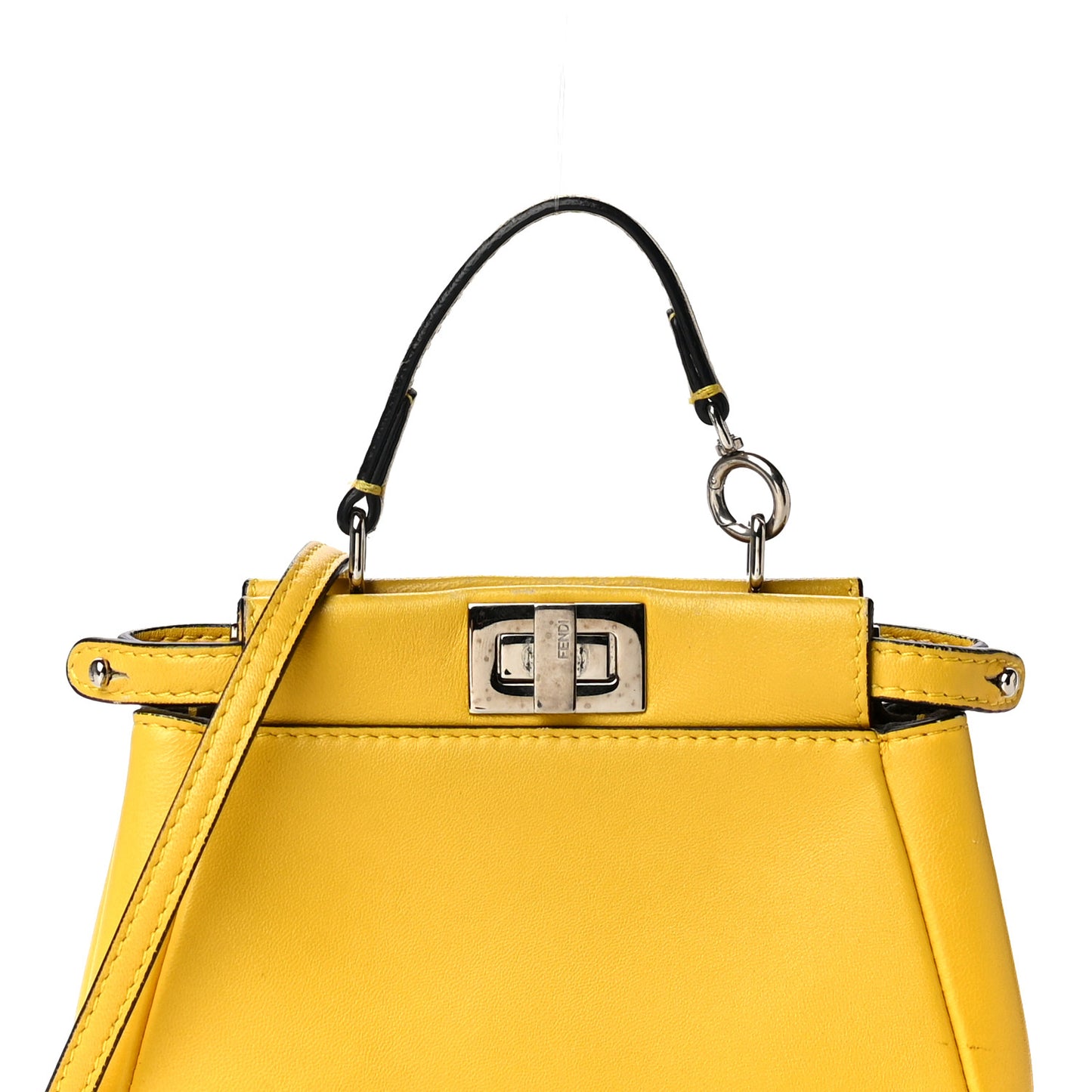 Shiny Nappa Micro Peekaboo Iconic Satchel Sunflower