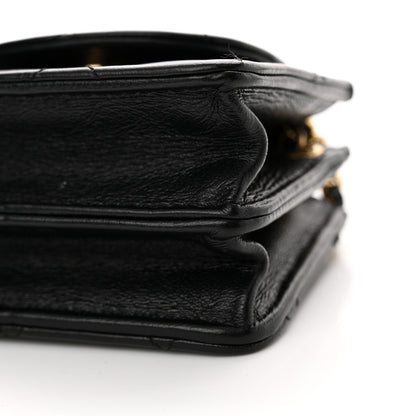 Chanel Lambskin Quilted Mini Accordion Clutch With Chain Black 10 of 11