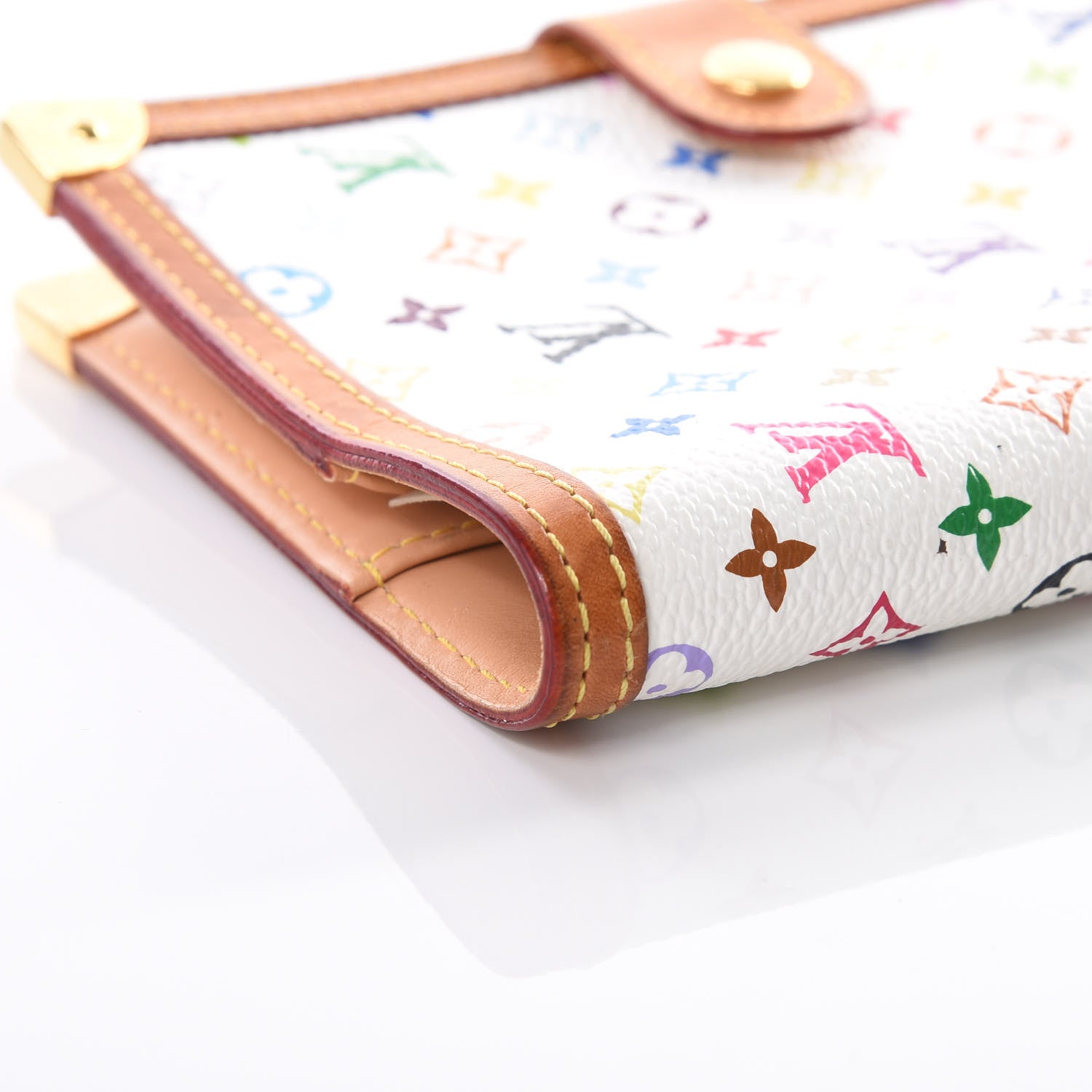 Louis Vuitton Monogram Multicolor Small Ring Agenda Cover White 5 of 12