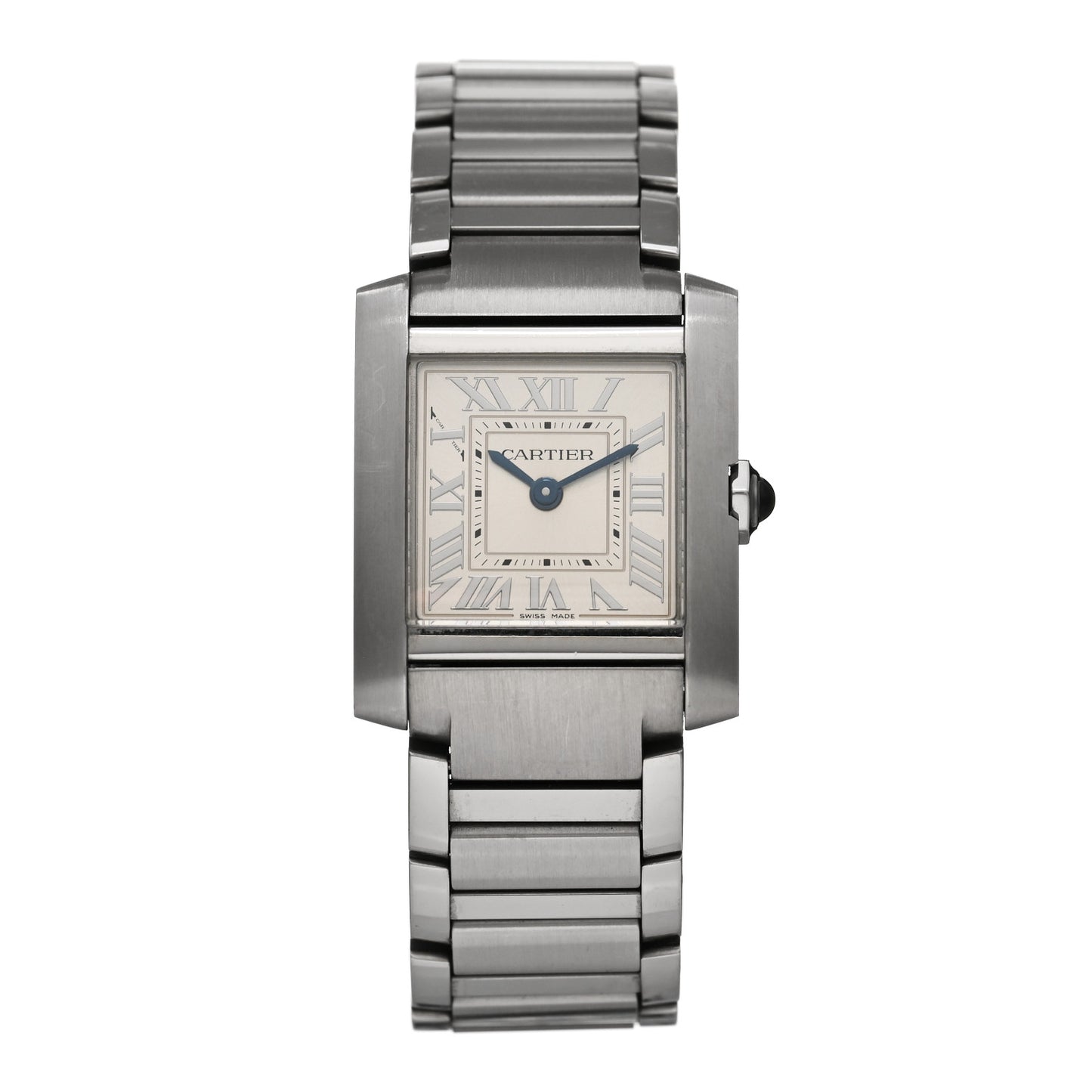 Stainless Steel 21mm Tank Francaise Quartz Watch Silver