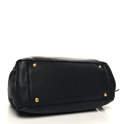 Prada Vitello Daino Tote Black 4 of 11