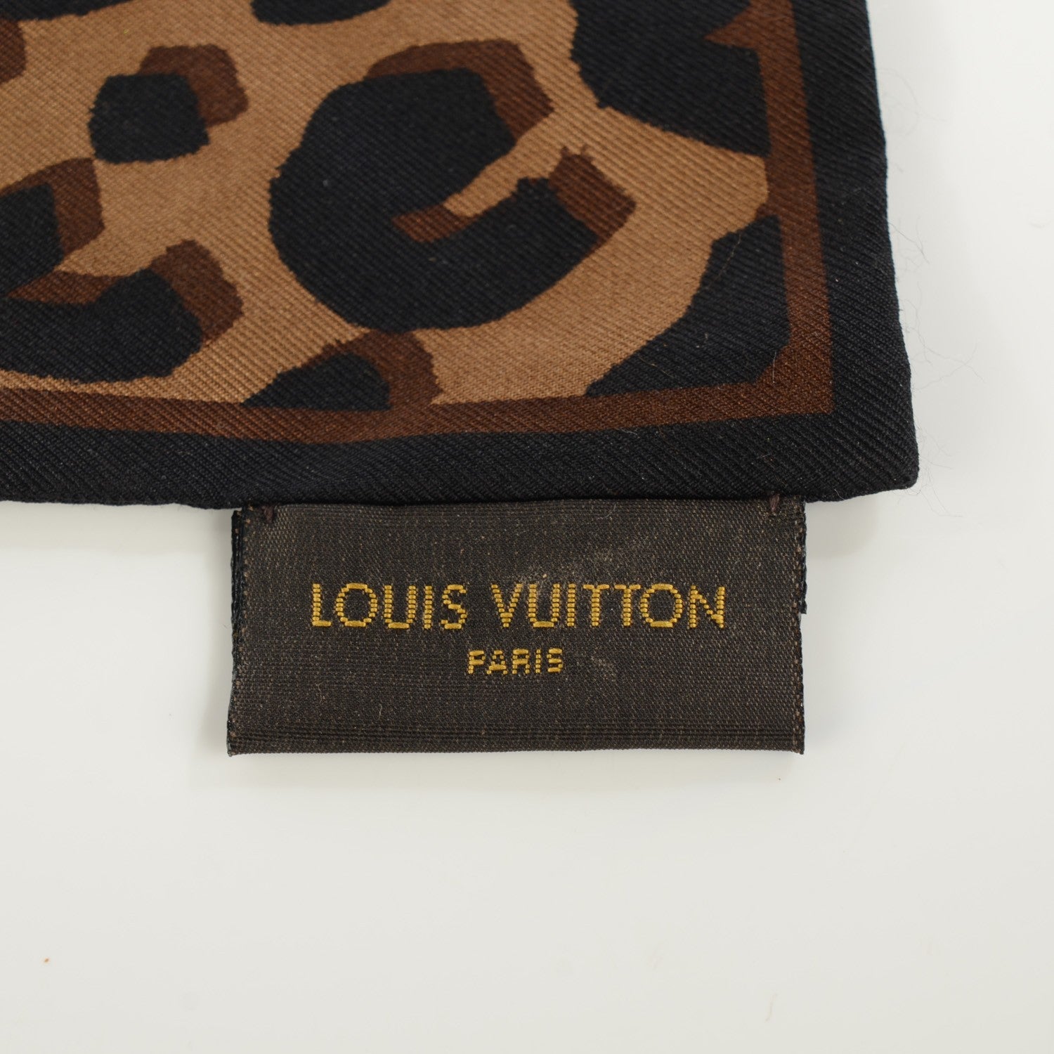 Louis Vuitton Silk Leopard Bandeau Scarf Marron 4 of 5