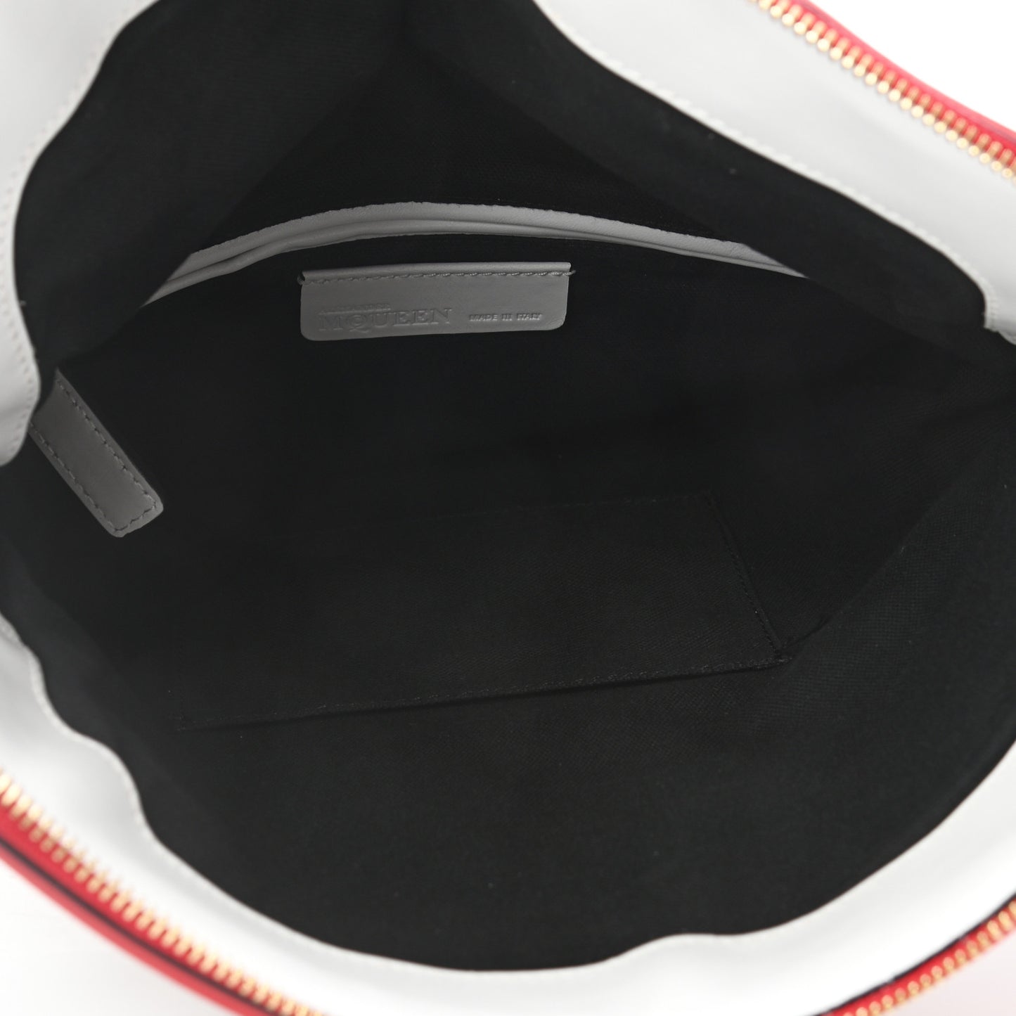 Snakeskin Padlock Skull Clutch Off White