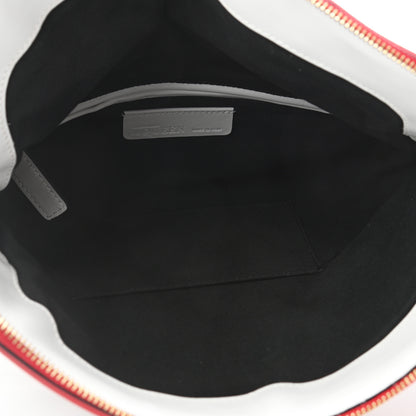 Alexander McQueen Snakeskin Padlock Skull Clutch Off White 5 of 10