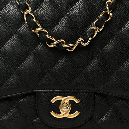 Chanel Caviar Quilted Jumbo Single Flap Black 9 of 11