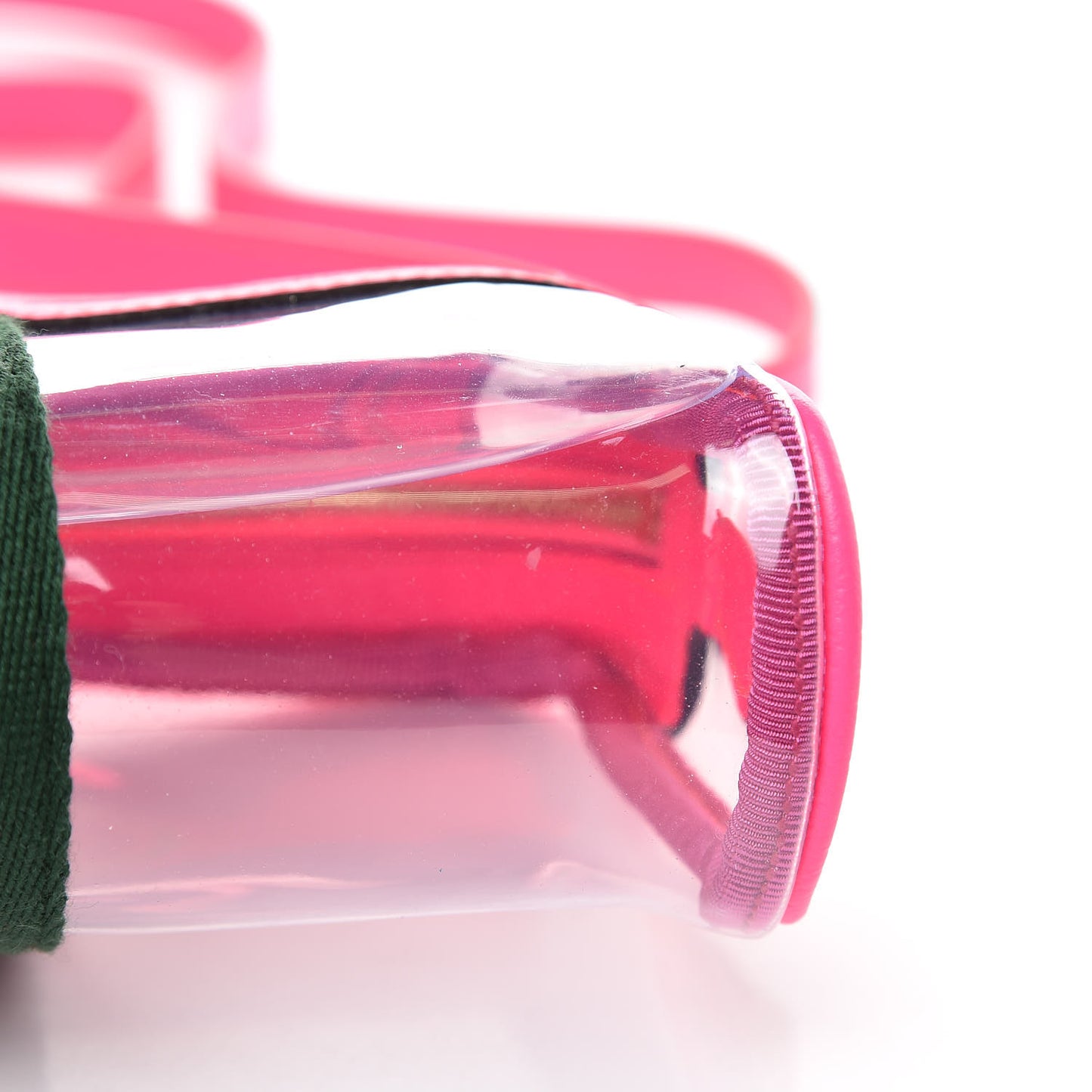 Vinyl Web Mini Ophidia Transparent Shoulder Bag Fluorescent Fuchsia