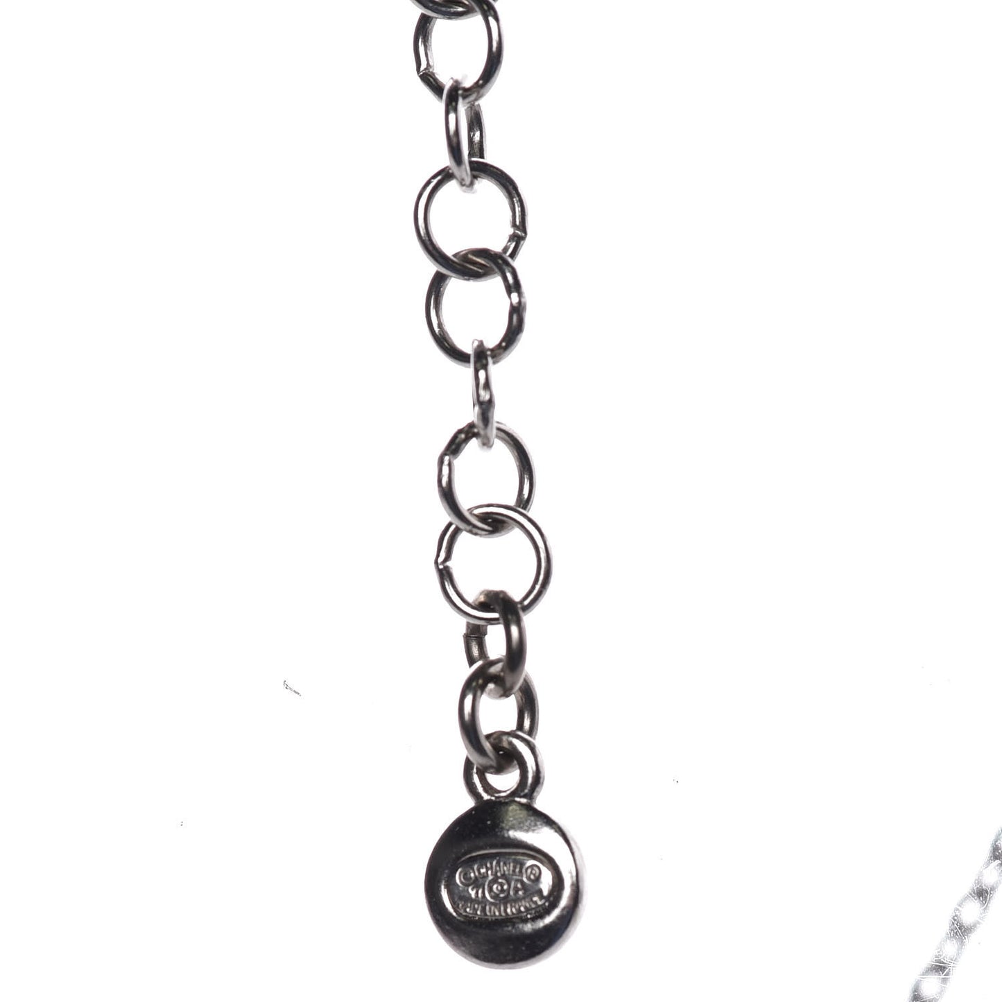 Crystal Star CC Pendant Necklace Silver