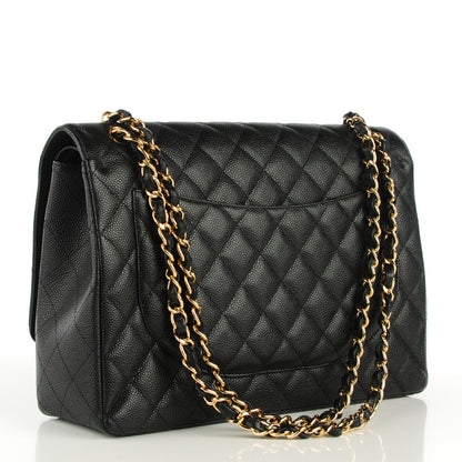 Chanel Caviar Quilted Maxi Double Flap Black 3 of 9