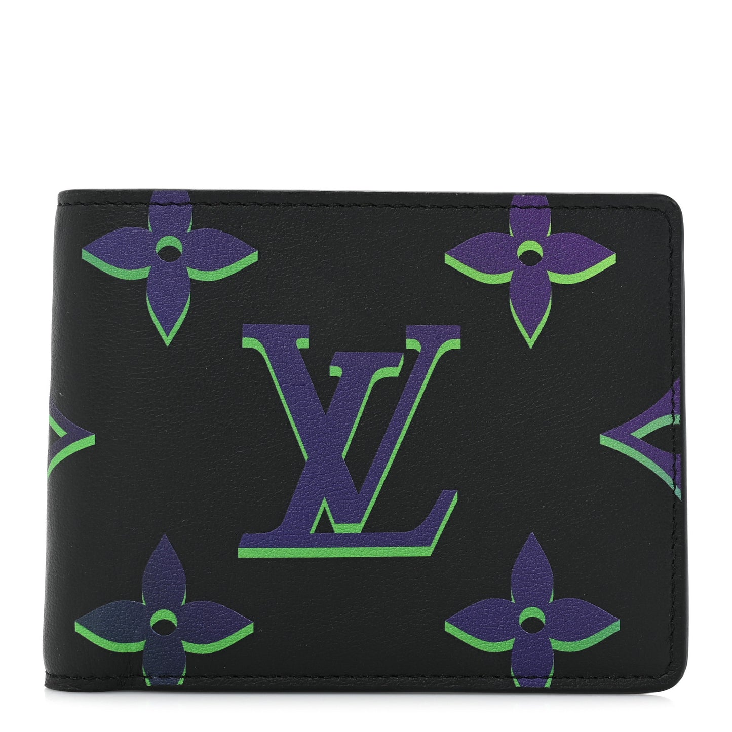 Calfskin Monogram Spotlight Multiple Wallet Black Multicolor
