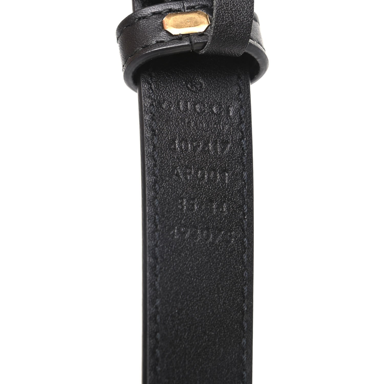 Gucci Calfskin Double G 20mm Belt 85 34 Black 3 of 5