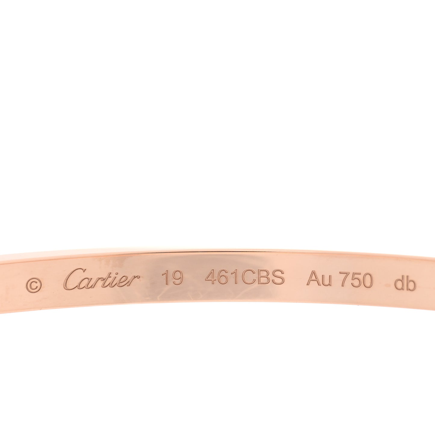 18K Pink Gold Small LOVE Bracelet 19