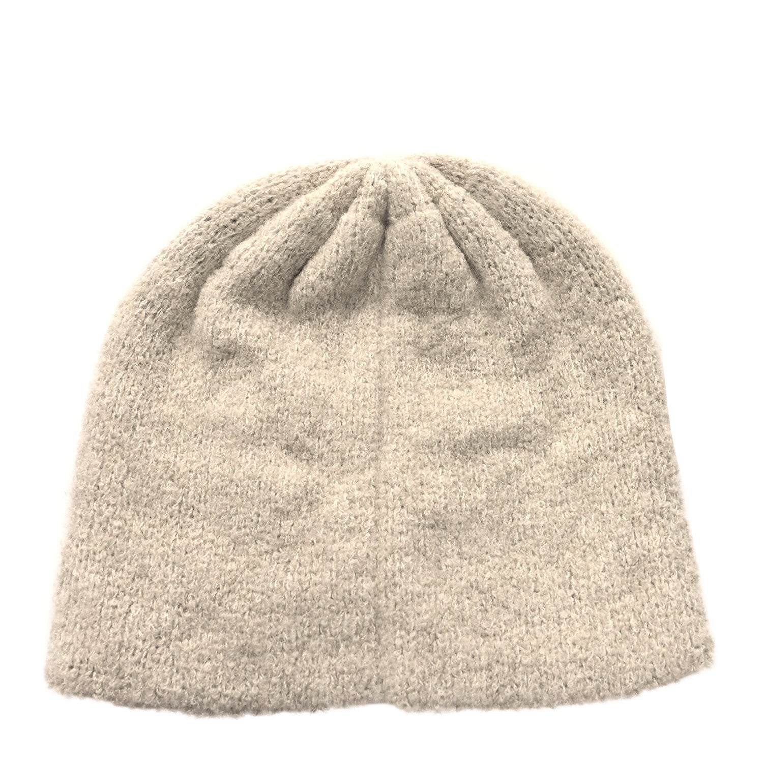 Chanel Wool Cashmere CC Beanie Hat Beige Black White 2 of 4