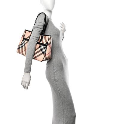 Burberry Nova Check Patent Medium Emmy Tote Black 2 of 14
