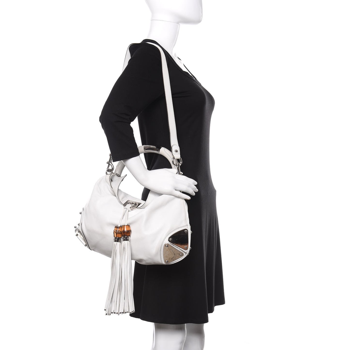 Calfskin Medium Indy Top Handle Hobo White