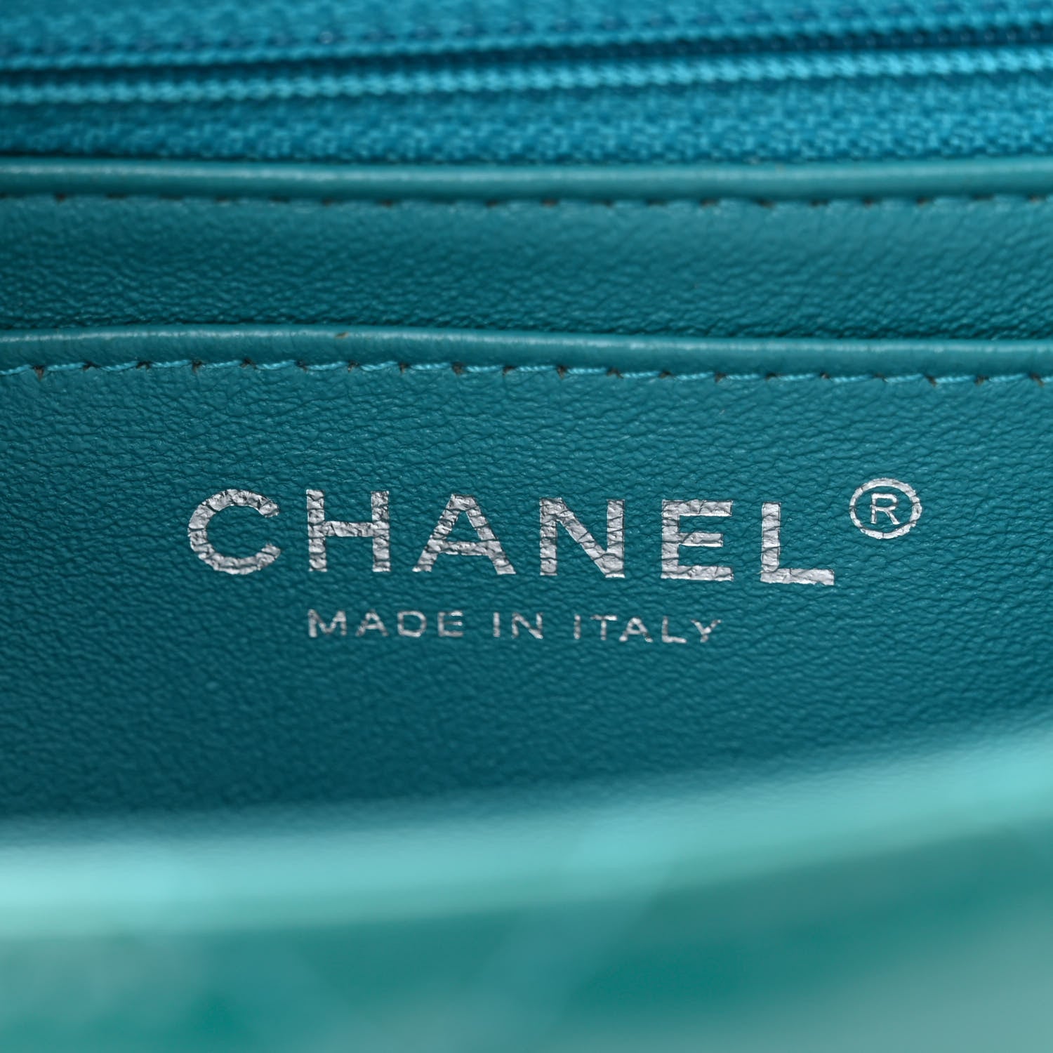 Chanel Patent Quilted Mini Square Flap Blue 6 of 10