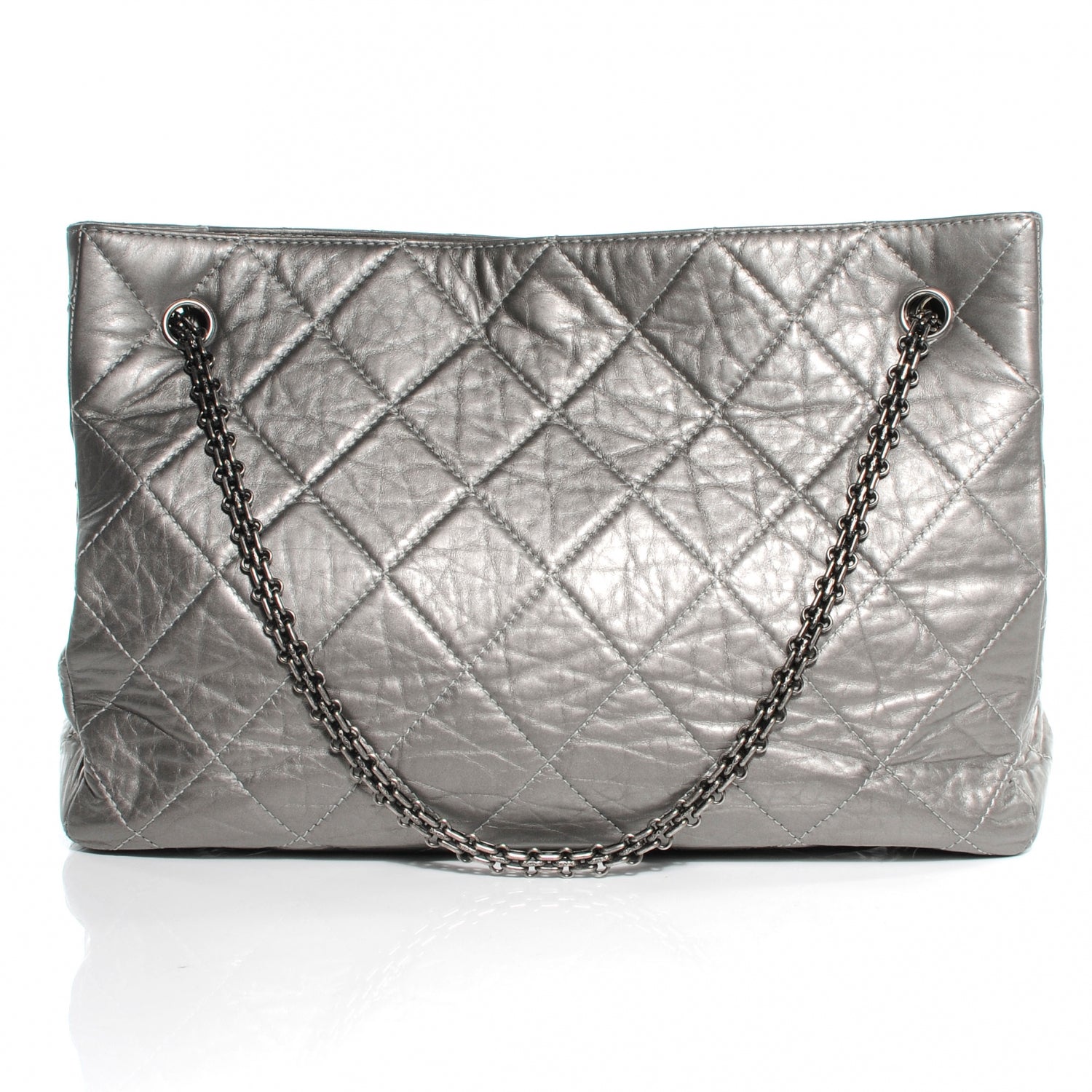 Chanel Aged Calfskin Reissue 2.55 Tote Silver 3 of 8