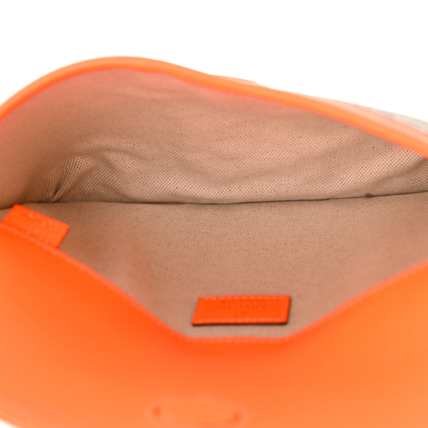 Gucci GG Supreme Monogram Web Small Ophidia Belt Bag Beige Ebony Orange Fluo 5 of 11