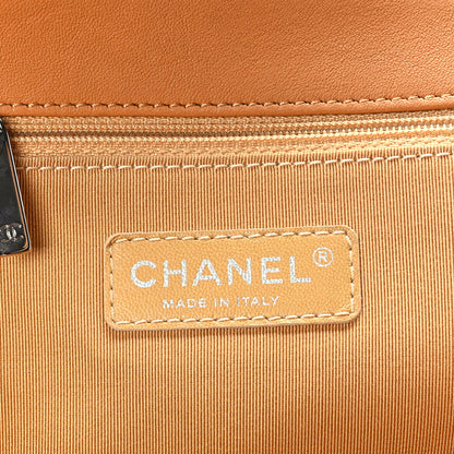Chanel Washed Lambskin Quilted Maxi Chain Around Flap Dark Beige 6 of 9