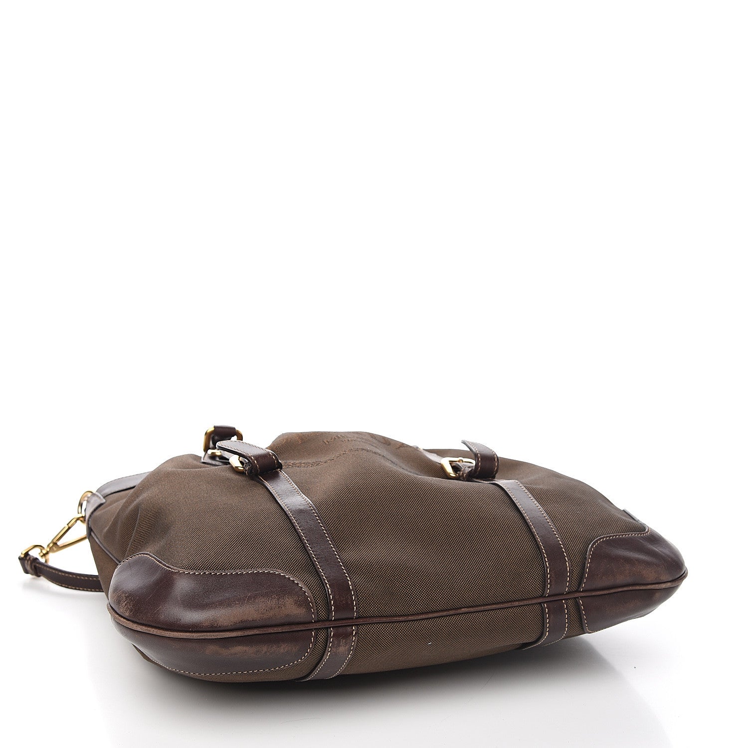 Prada Jacquard Logo Tote Brown 3 of 9