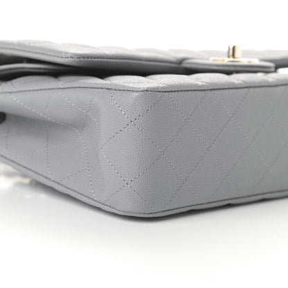 Chanel Caviar Quilted Medium Double Flap Grey 9 of 11