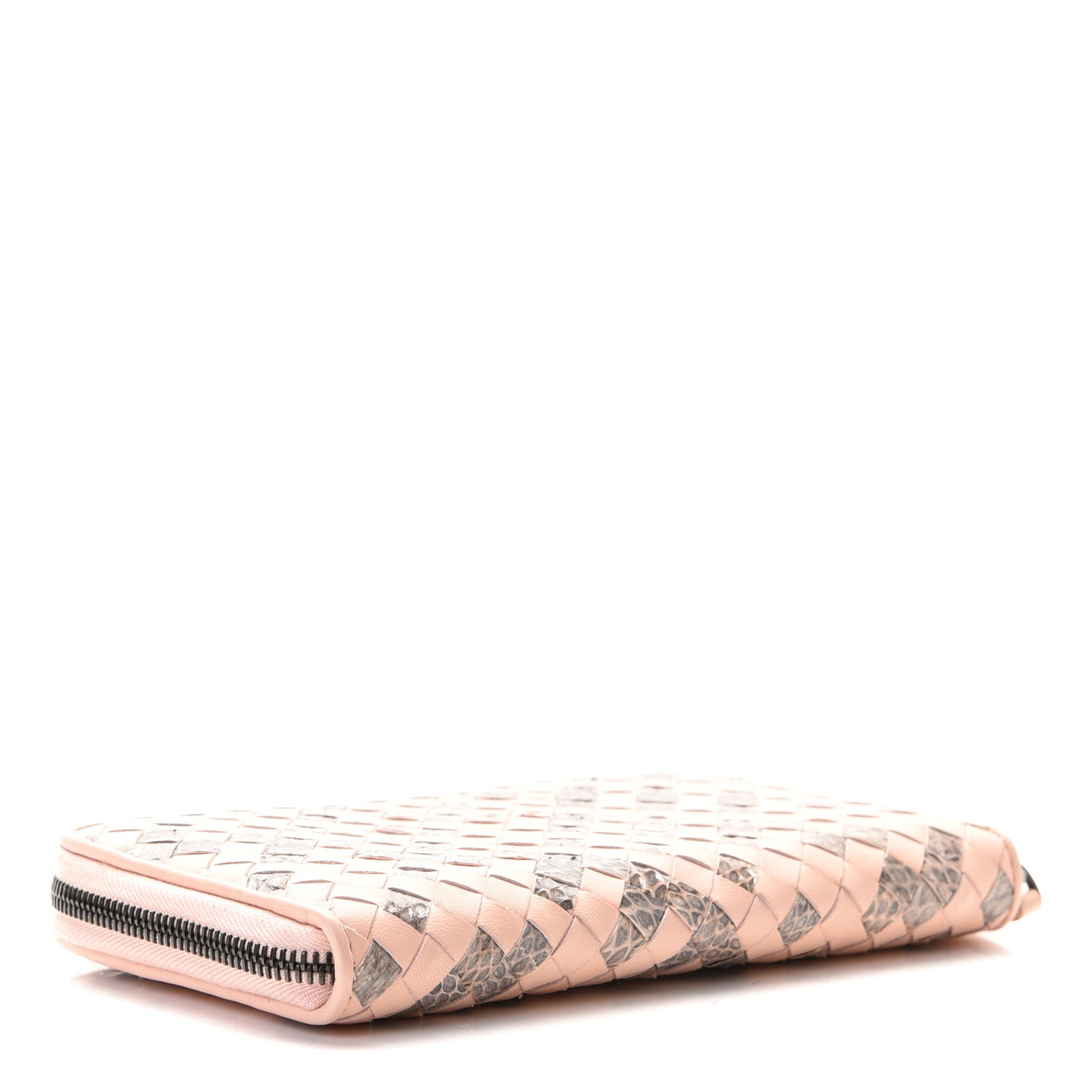Nappa Intrecciato Ayers Zip Around Wallet Flamingo