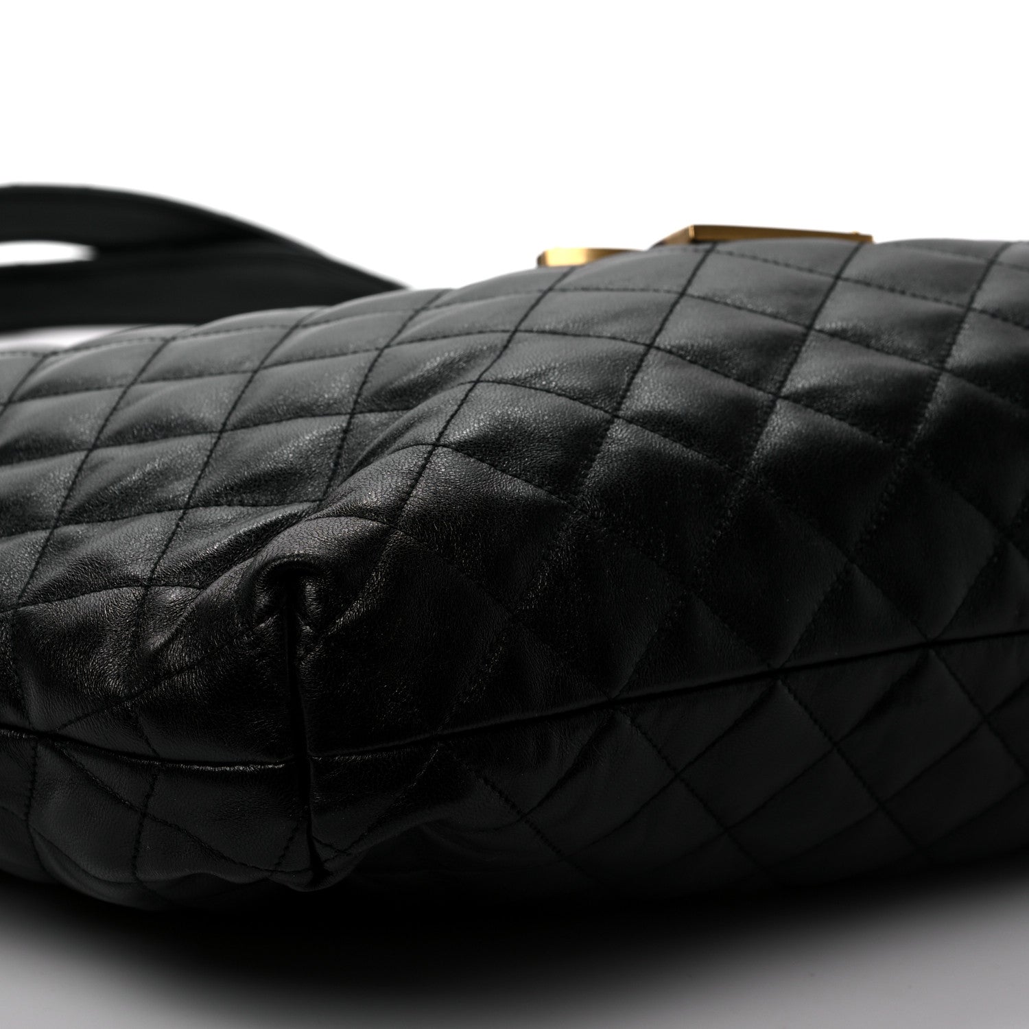 Saint Laurent Lambskin Quilted Maxi Icare Shopping Tote Black 9 of 10