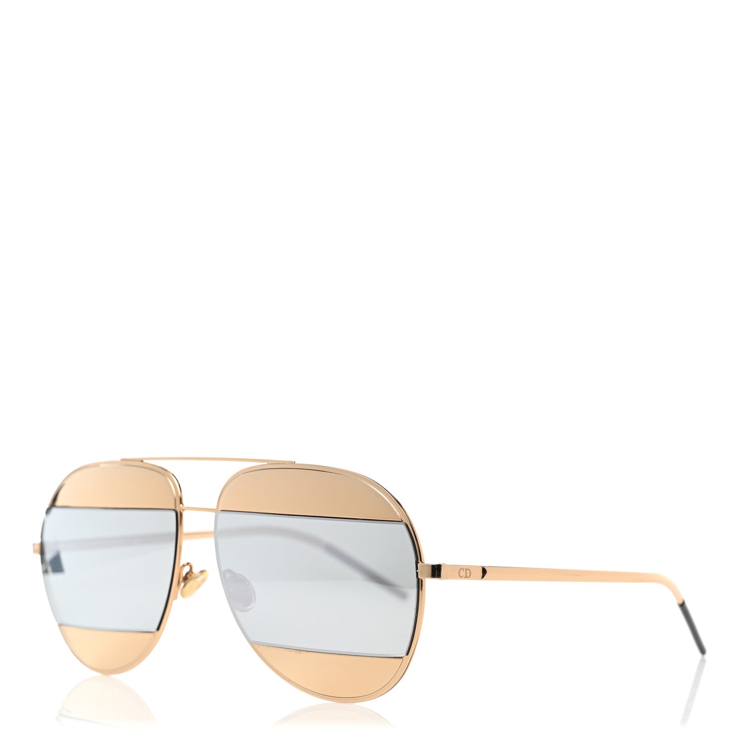 Christian Dior Split 1 Aviator Sunglasses Gold 1 of 6