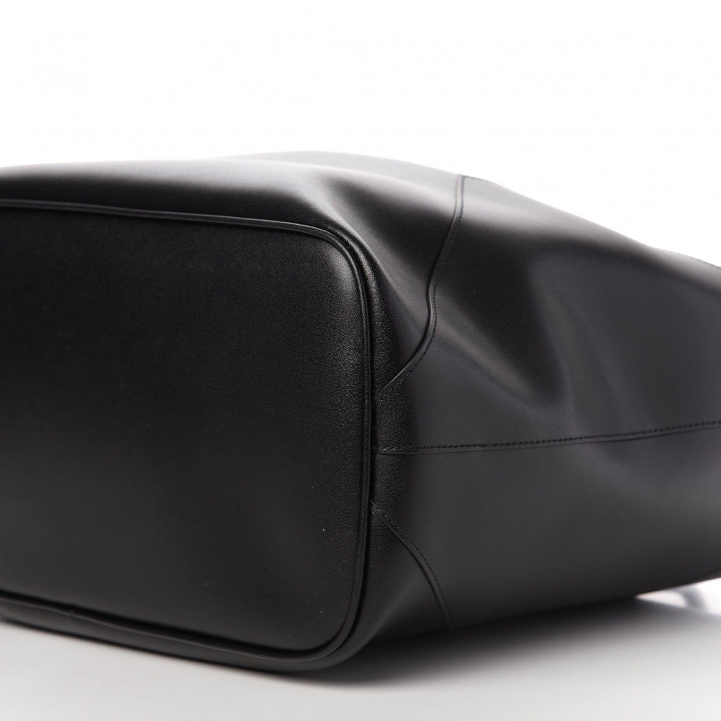 Smooth Calfskin Wing Shopper Tote Black White