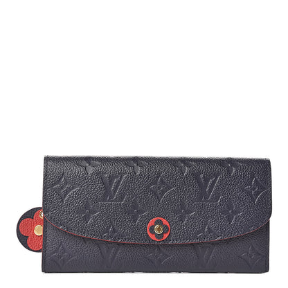 Louis Vuitton Empreinte Bloom Flower Emilie Wallet Marine Rouge 1 of 8