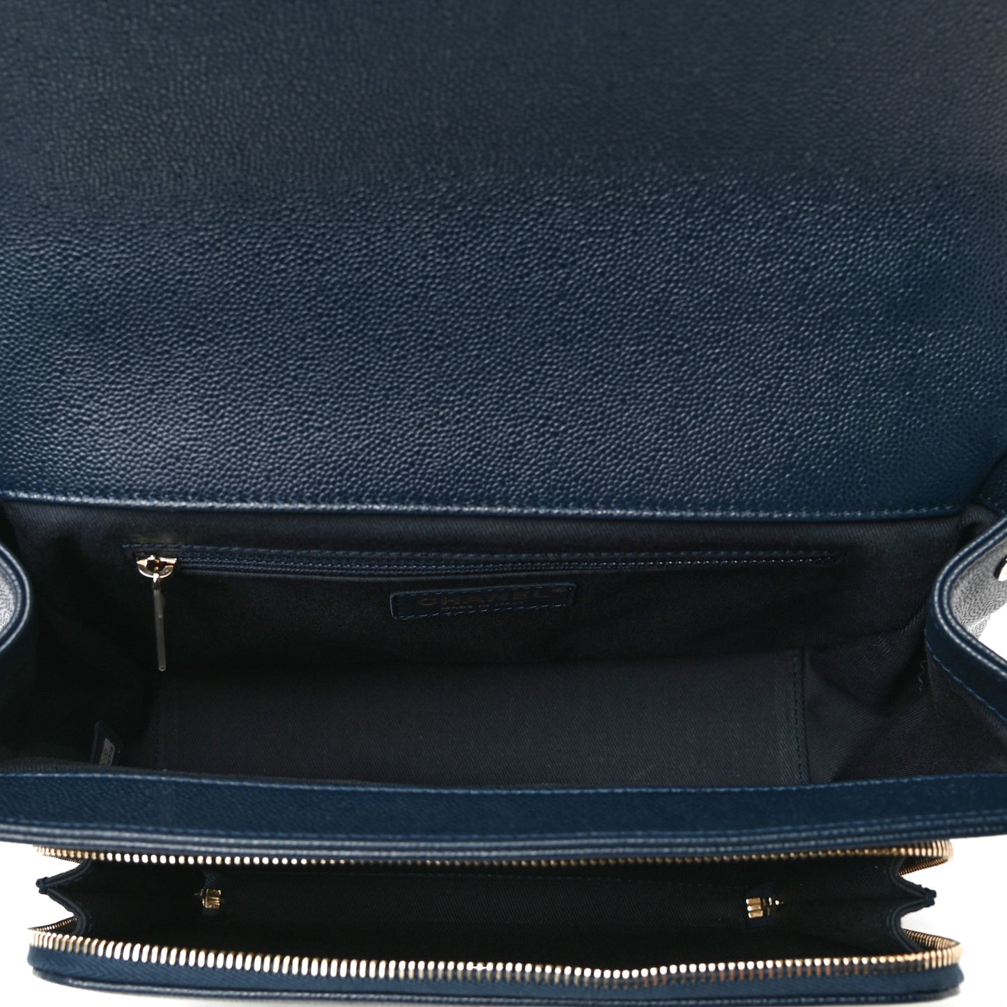 Caviar Quilted Large Business Affinity Flap Navy