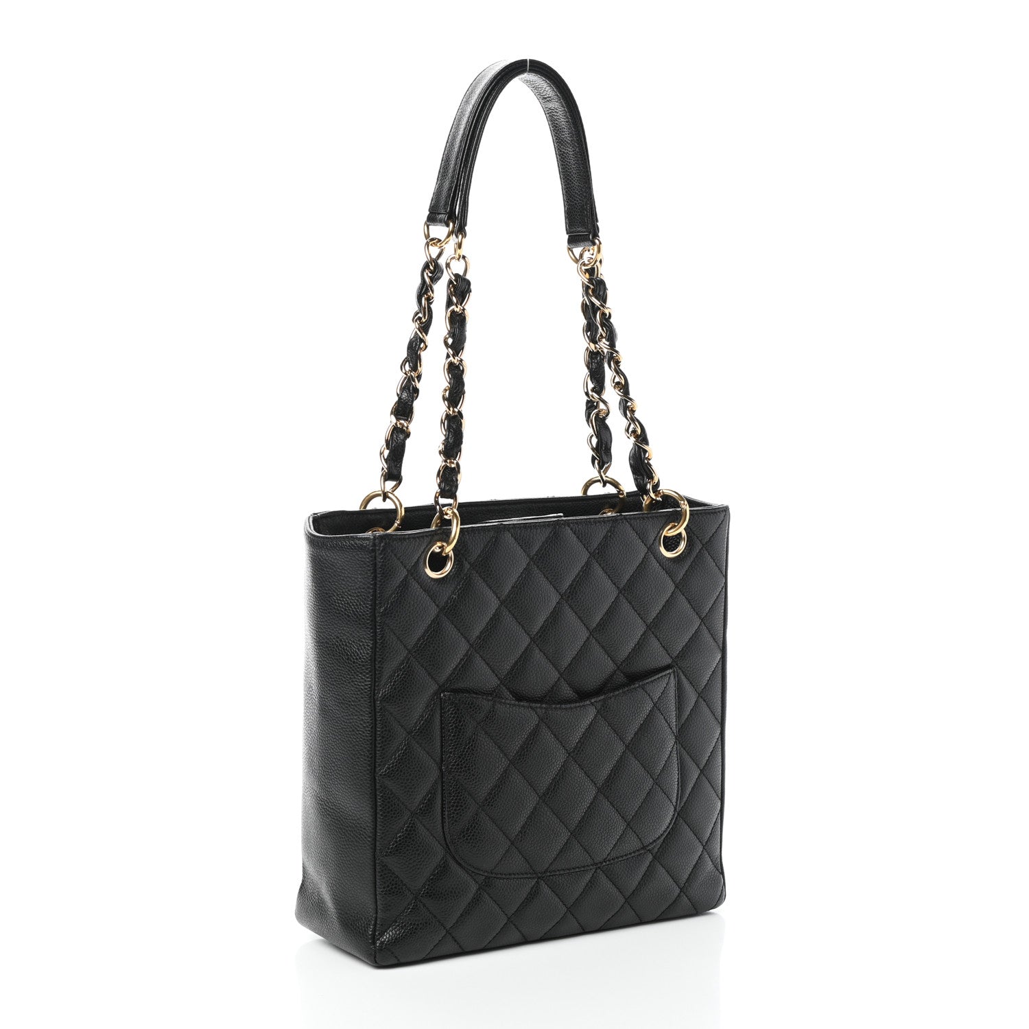 Chanel Caviar Quilted Petit Shopping Tote PST Black 3 of 10