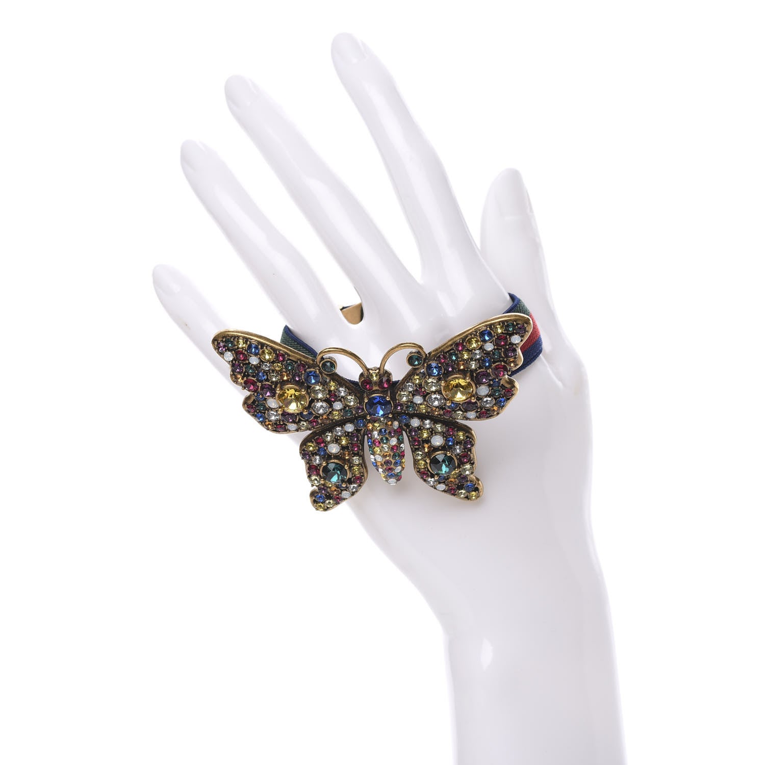 Gucci Web Crystal Butterfly Bracelet Multicolor 2 of 5