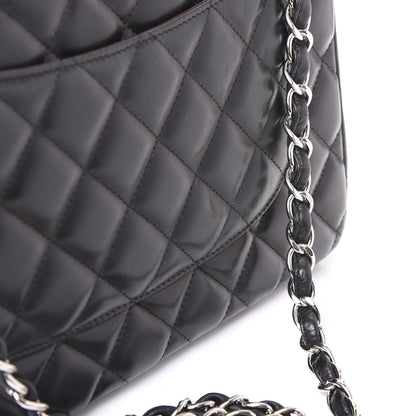 Chanel Lambskin Quilted Jumbo Double Flap Black 10 of 13
